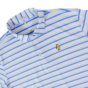 Peter Millar Atlantic City Country Club Performance Striped Golf Polo Shirt XL
